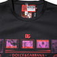 Black Cotton Graphic Print Crew Neck T-shirt