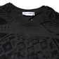 Black Cotton Bandana Logo Crew Neck T-shirt