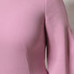Pink Polyester Long Sleeves Sheath Mini Dress