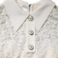 White Floral Lace Long Sleeves A-line Dress