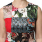 Multicolor Patchwork Sleeveless Sheath Dress