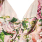 Pink Floral Silk Fit And Flared Midi Dress