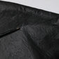 Black Cotton Short Sleeves V-neck T-shirt