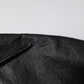 Black Cotton Short Sleeves V-neck T-shirt
