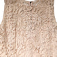 Beige Floral Lace Sleeveless Sheath Dress