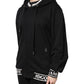 Black Cotton Hooded Full Zip Sweatshirt Sweater
