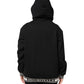 Black Cotton Hooded Full Zip Sweatshirt Sweater