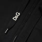Black Cotton Hooded Full Zip Sweatshirt Sweater