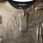 Gold Round Neck Long Sleeve Pullover Top