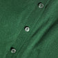 Green Polyester Long Sleeves Cardigan Sweater