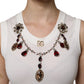 White Cotton Logo Crystal Detailing Tank Top