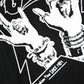 Black Cotton Printed Short Sleeves T-shirt