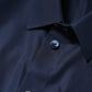 Blue Cotton Short Sleeves Button Down Top