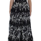 Floral Lace Maxi Dress in B&W