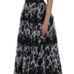 Floral Lace Maxi Dress in B&W