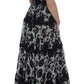 Floral Lace Maxi Dress in B&W