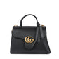 Black Leather GG Marmont Handbag