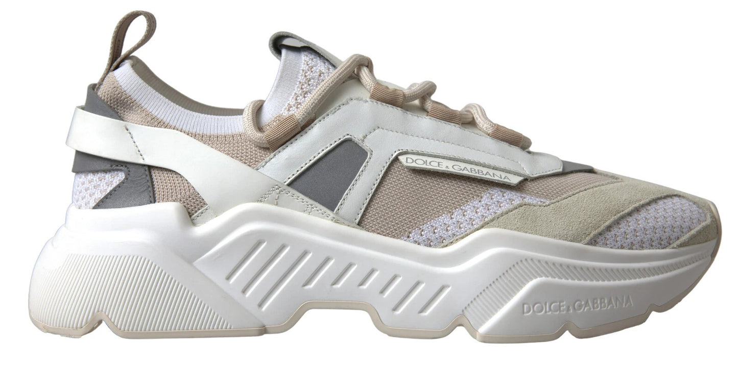 Sneakers White Beige Leather Sport DAYMASTER Shoes