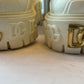 White Leather Rubber Logo Ankle Boots Shoes