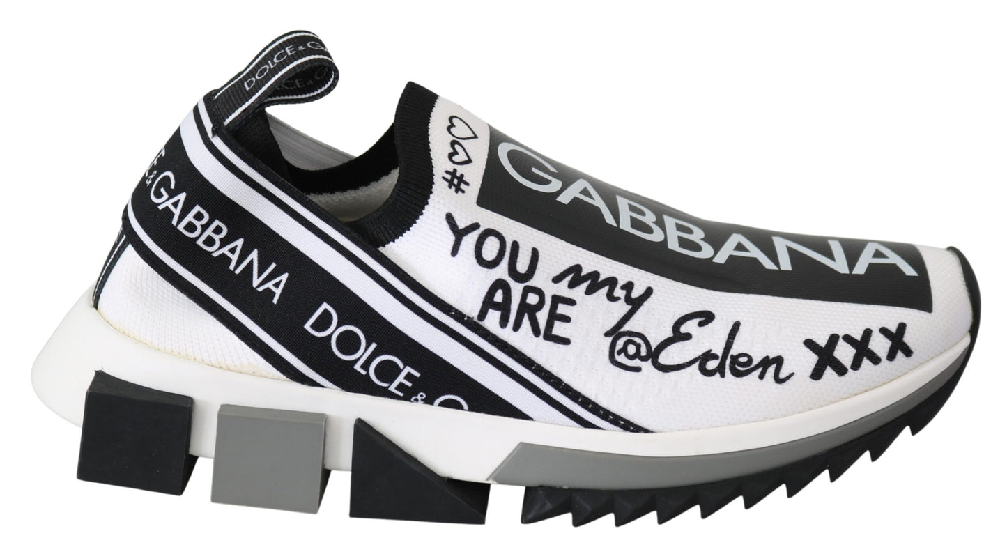 White Black Slip On Sorrento Sneakers
