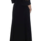 Elegant Black Wool Cutout Maxi Dress