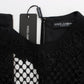 Elegant Black Wool Cutout Maxi Dress