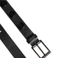 Black Luxury Leather DG Studs Buckle Belt