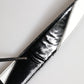 Black White Leather DG Metal Buckle Belt