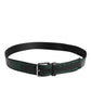 Green Black Polyester DG Logo Buckle Belt