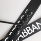 Black White DG Logo Brass Metal Buckle Belt