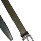 Green Classic Leather Metal Buckle Belt