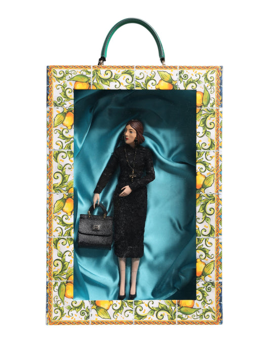 Black Dress MARIA Porcelain Fashion Show Leather Sicily Dolls