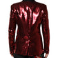 Red SICILIA Sequin Embellish Blazer Jacket