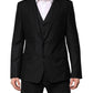 Black Single Breasted Suit 2 Piece Jacket