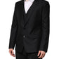 Black Single Breasted Suit 2 Piece Jacket