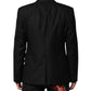 Black Single Breasted Suit 2 Piece Jacket