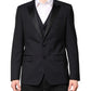 Dark Blue MARTINI Wool Suit 2 Piece Jacket