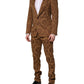 Brown Floral Jacquard SICILIA 2 Piece Suit