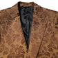 Brown Floral Jacquard SICILIA 2 Piece Suit