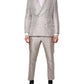 Light Gray Jacquard Silk Dotted 2 Piece Suit