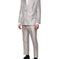 Light Gray Jacquard Silk Dotted 2 Piece Suit