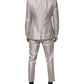 Light Gray Jacquard Silk Dotted 2 Piece Suit