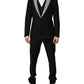 Black MARTINI Crystal Embellished 3 Pc Suit