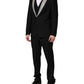Black MARTINI Crystal Embellished 3 Pc Suit