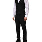 Black MARTINI Crystal Embellished 3 Pc Suit