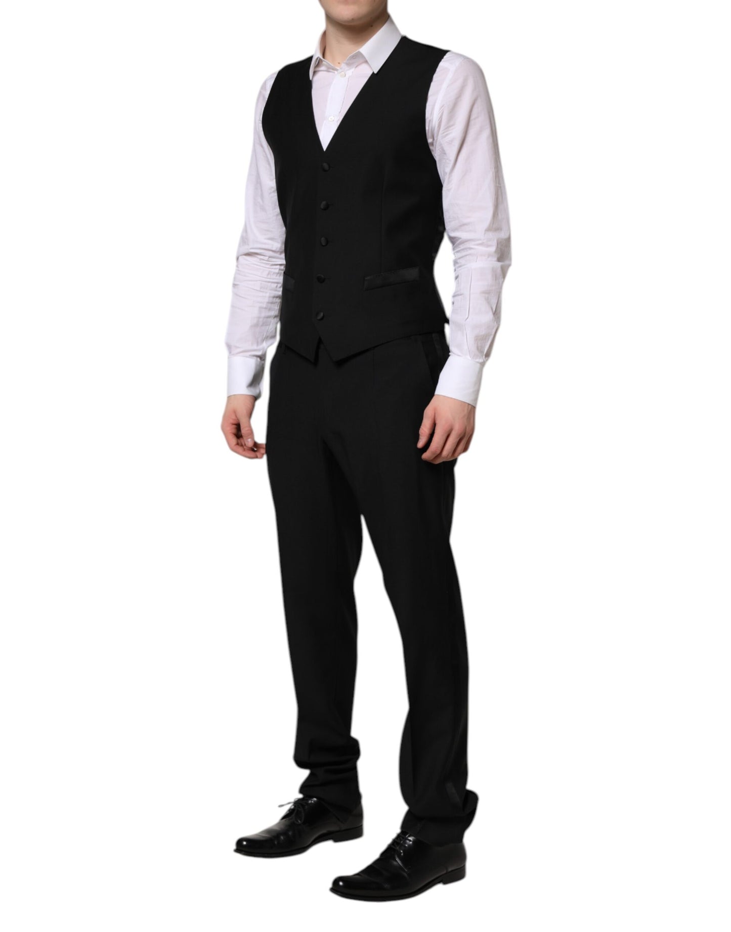 Black MARTINI Crystal Embellished 3 Pc Suit