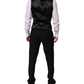 Black MARTINI Crystal Embellished 3 Pc Suit