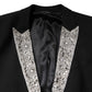 Black MARTINI Crystal Embellished 3 Pc Suit
