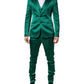Green Silk 3 Piece Single Breasted Suit