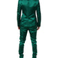 Green Silk 3 Piece Single Breasted Suit
